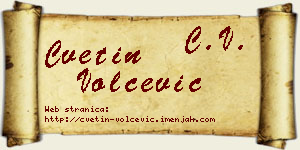 Cvetin Volčević vizit kartica